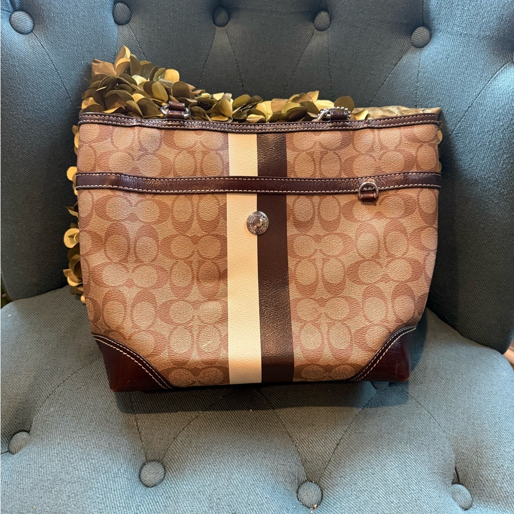 Coach Heritage Stripe Tote